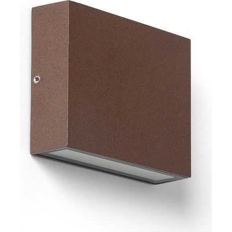 Aplique de Pared Exterior LED 7W Aluminio Iluminación Doble Cara CCT Seleccionable Brooky S Óxido