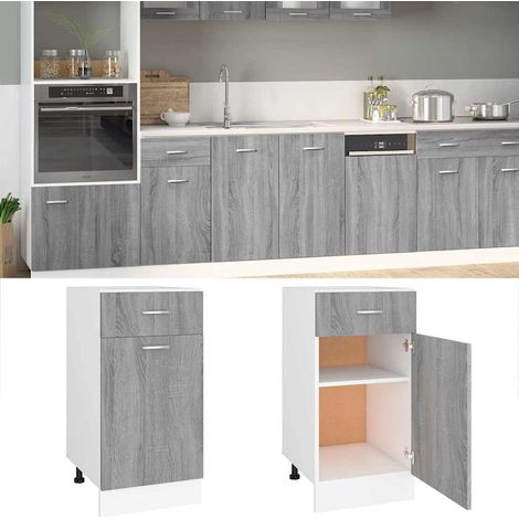 vidaXL Mobile con Cassetto “Lyon” Grigio Sonoma 40x46x81,5