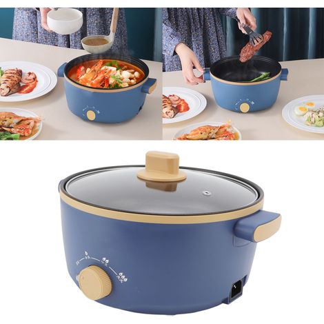 Cuisinière électrique multifonctionnelle 800 W, marmite électrique portable 2,5 L, trois niveaux de puissance, monobloc, norme britannique 220 V (1/5)