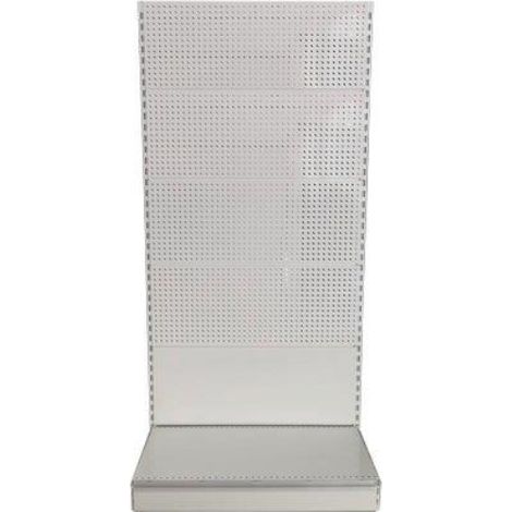 Scaffale market a parete acciaio verniciato bianco cm 100x40 h.cm 215