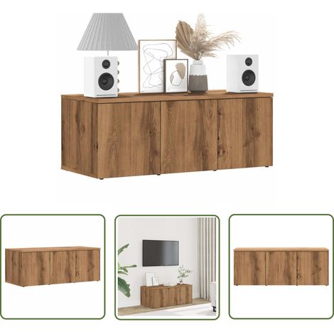 vidaXL TV-Schrank Artisan-Eiche 80x34x30 cm Holzwerkstoff (1/5)