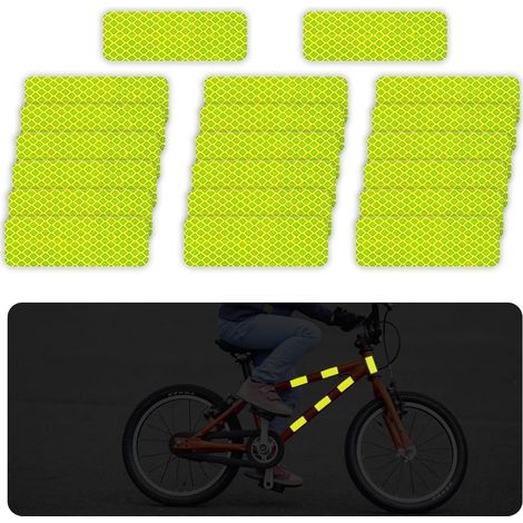 CCYKXA 20 Pieces Stroller Reflectors, Universal Self-Adhesive Reflective Safety Strip, Suitable for all strollers, backpacks, bicycles, wheelchairs