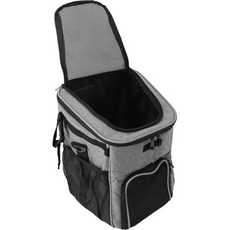 Panier de vélo pour chien, imperméable, respirant, amovible, sac à dos pour voyage en plein air, gris (1/5)