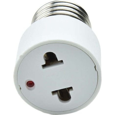 Adaptateur de douille E27/UE, facile à installer, 2 broches, convertit une ampoule en douille (1 pièce) (1/5)
