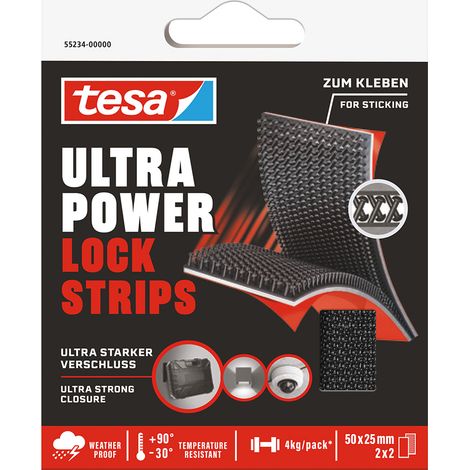 NASTRO ADESIVO 'ULTRA POWER LOCK' mm 25 x 5 cm - confezione da 2 strips  - TESA