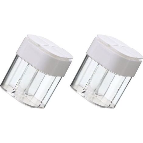 Set mit 2 Reiseflaschen für Gewürze, Zucker und andere Würzmittel, stabiler Aufbewahrungsbehälter, 4 Gewürzgläser in 1 (1/5)