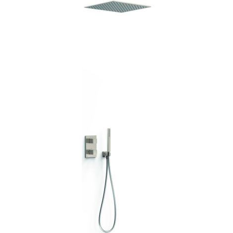 Kit robinet thermostatique encastré 2 voies pour douche Therm-box Acier - TRES 00635005AC