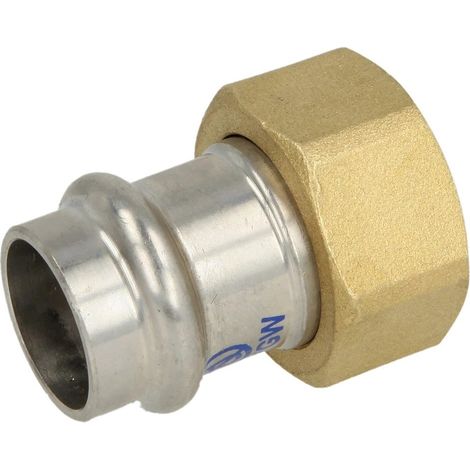 Raccord à sertir en inox demi raccord 22 mm F x 1’’ FF contour V