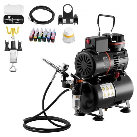 Kit Aérographe avec Compresseur d’Air 1/6 HP et Réservoir (1/5)