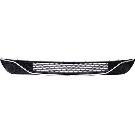 Grille de pare-choc avant centrale noire et chromée Lancia Ypsilon 2 phase 2 depuis 2015