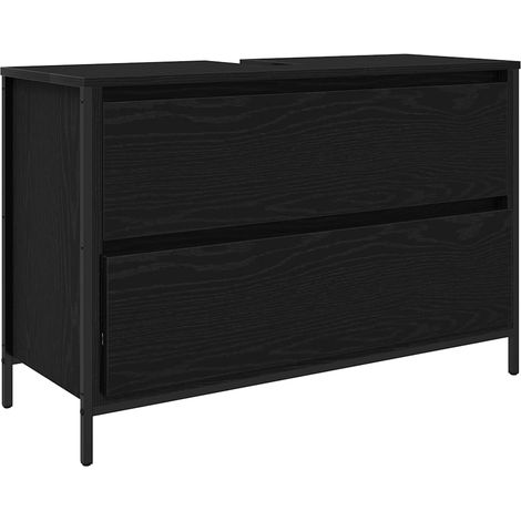 Maison Exclusive - Waschbeckenunterschrank mit Schubladen Schwarz