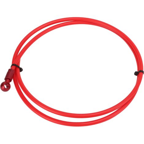 Durite de frein à disque hydraulique MEROCA 1 m pour VTT, lubrifiée à l'huile d'olive et dotée d'inserts de contact pour accessoires VTT XTR, rouge. (1/5)