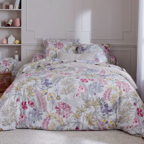 Parure de couette champêtre Blanc 240x220 cm