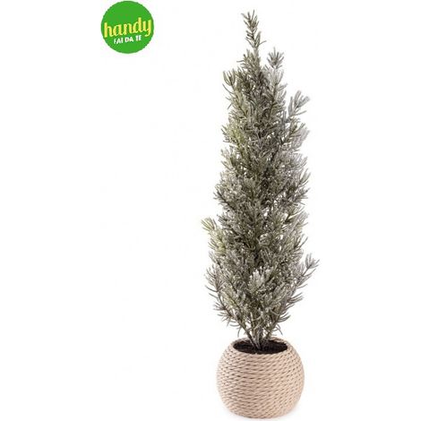 Pino innevato Wrangell Bizzotto con vaso h 55cm