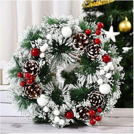 Weihnachtskranz für die Haustür, Türhänger, Kranz für Zuhause und Partys (1/4)
