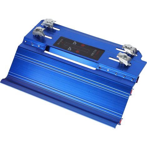 Outil guide chanfrein carrelage céramique 45° pour découpe pierre plate avec 24 roulettes nylon aluminium bleu (1/5)