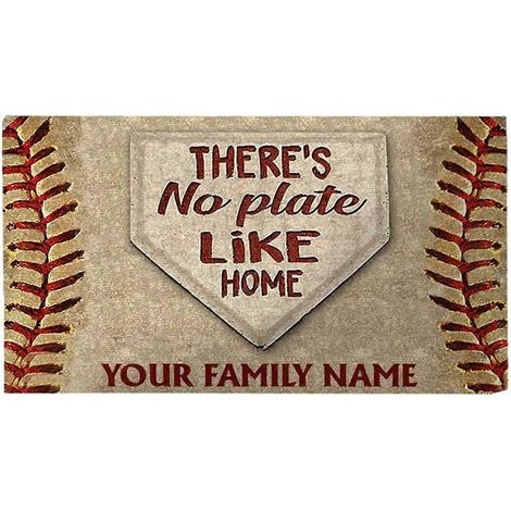 Verdickte Baseball-Fußmatte für den Außenbereich, rutschfeste Fußmatte für die Haustür A--