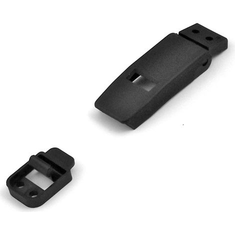 Ajile - Grenouillère en plastique avec crochet, L 46,5 mm, l 19 mm, polyamide noir