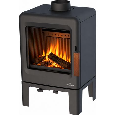 Bronpi – Poêle à bois étanche en fonte 5 kW – Rendement 81% – Volume de chauffe 125 m³ – Système triple combustion