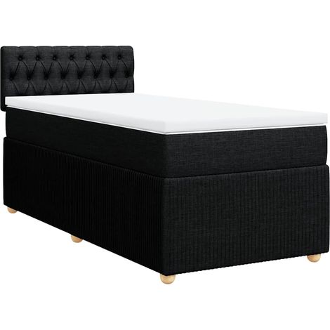 Maison Exclusive - Giroletto a Molle con Materasso Nero 80x200 cm inTessuto (1/5)