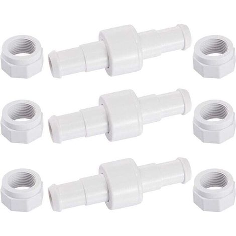 D20 Lot de 3 Raccords Rotatifs pour Tuyau D'arrosage avec 6 Embouts D15 Compatibles avec Zodiac Polaris 180 280 380 Robot Nettoyeur Piscine