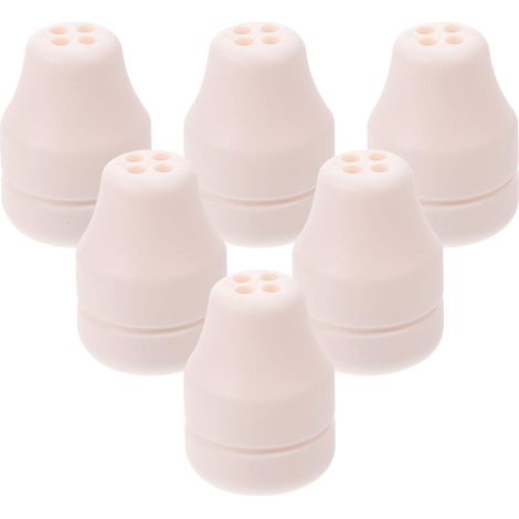 6 piezas de colgantes de cordón de cuatro agujeros, campana de madera blanca, accesorios para cortinas, colgante de cordón de plástico (1/5)