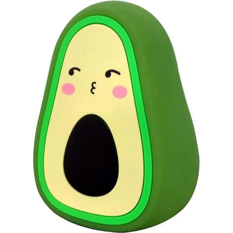Veilleuse pour enfants, lampe de chevet en silicone souple en forme d'avocat, rechargeable par USB, avec 3 couleurs de lumière. (1/5)