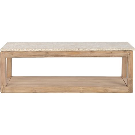 Mesa Centro Madera Reciclada Marmol 120X60X40 (1/5)