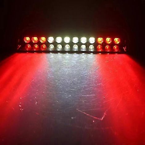 Feux stroboscopiques clignotants pour voiture, 12 LED rouges/bleues/ambre/jaunes/blanches, style police, 12 V, 12 W (États-Unis) (1/5)