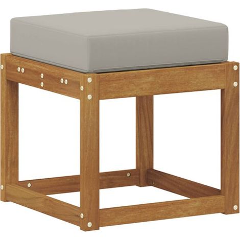 Tabouret/banc gris clair naturel 43 x 43 x 37 cm (1/5)