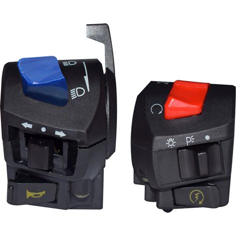 Batterie pour moto et accessoires auto FXD125/CG125 : ensemble de commande de phare, d'allumage, de klaxon et de direction. (1/3)