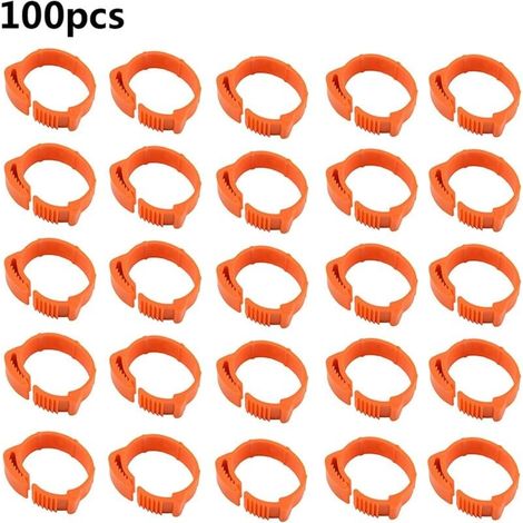 100PCS Bague Bague Oiseau Anneaux pour Pied Bague pour Poule,001-100 Bandes de Jambes Oiseau Numérotées,Anneau de Jambe réglable Poule (Orange,intérieur est d'environ 2 à 2,4 cm)-LIAIKI (1/5)