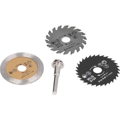 Mini-Kreissägeblatt, 4 Stück, 7000 U/min, sauberer und präziser Schnitt, hochfeste, geschärfte Zähne, für Holz, PVC, Sperrholz und Rohre. (1/5)