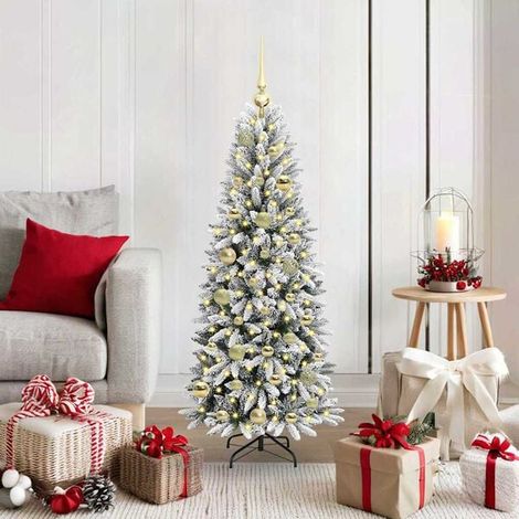 Sapin de Noël Artificiel Blanc 120 cm, Décoration de Noël (1/5)