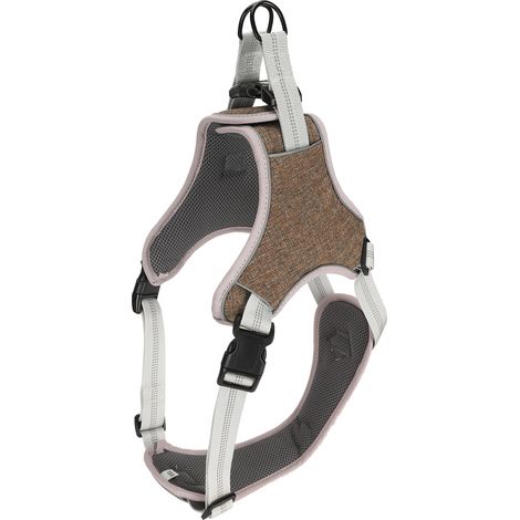 Harnais/gilet d'extérieur pour chien, gilet réfléchissant anti-perte ajustable pour chiens de grande et moyenne taille (couleur café, taille XL) (1/5)