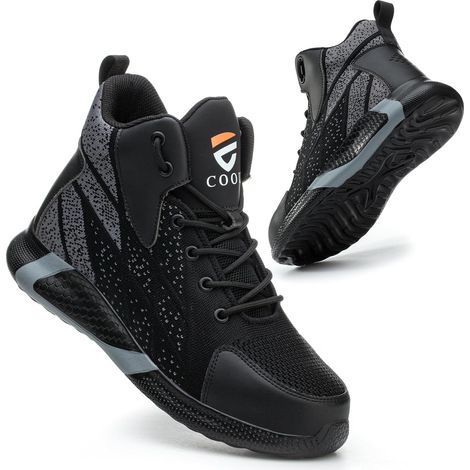 Chaussures de Sécurité Hommes Femme Légère Basket de Securite Montante Respirante, Confortable, Chaussures de Travail Embout Acier Protection, Idéales pour Atelier Entrepôt Logistique (1/5)