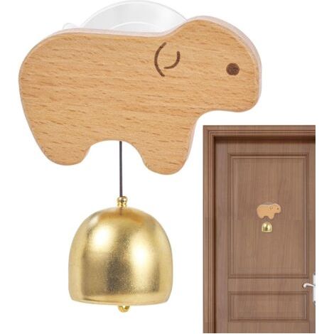 Sonnette de porte pour commerçants - Sonnette de porte à ventouse petit mouton  Sonnette de porte d'entrée commerciale pour les commerçants, les magasins de détail et la maison - Cloche souveni (1/5)