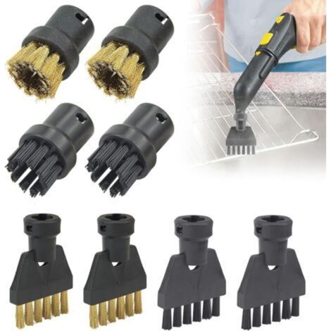 Set di 8 accessori per pulitori a vapore Kärcher SC1, SC2, SC3, SC4, SC5, pulitori a vapore portatili, spazzola di pulizia potente, spazzola rotonda, ugello grande, ugelli di alimentazione, per