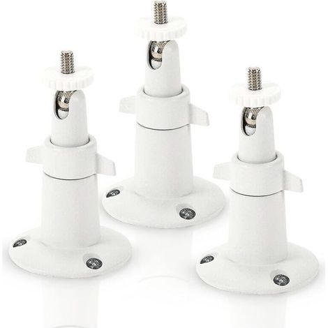 Metal Fixation Murale pour caméra de sécurité Intelligente Arlo - Fixation d'intérieur/extérieur Ajustable pour Les caméras Arlo et Autres modèles compatibles par (3 Pack, Blanc) (1/5)