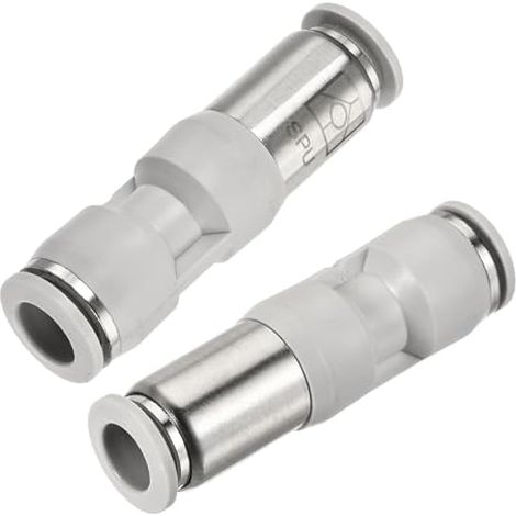 Lot de 2 clapets anti-retour pneumatiques de 12 mm de diamètre intérieur Clapet anti-retour, valve unidirectionnelle droite pour connecter un connecteur rapide pour pompe à compresseur d'air