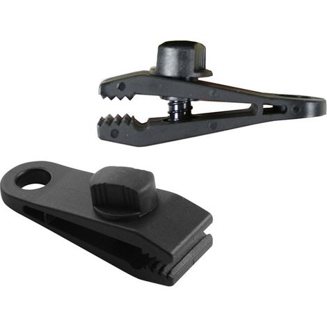 Jeu De 4 Clips De Type Pince Pour La Fixation Des Auvents Et Toiles. Ø0,27x8x3cm Benson (1/3)