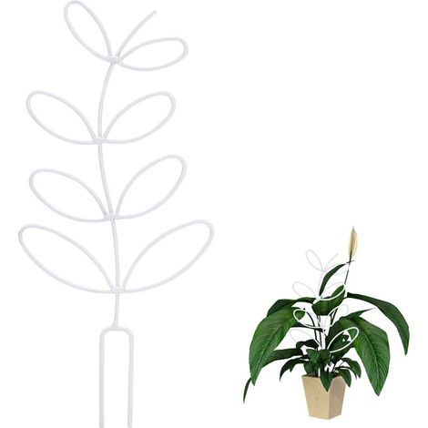 Tuteur Plante Treillage Tuteurs Fil Fer Décoratif [Taille 11x31.5cm] pour Monstera ZZ Alocasia Plants Pot Indoor Outdoor 1 Pièce (Noir, Doré, Vert, Blanc) (1/5)