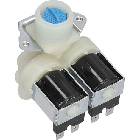 Électrovanne de remplacement de Valve d'entrée d'eau pour Machine à laver, accessoires de lavage à Double tête AC220V-240V (1/5)