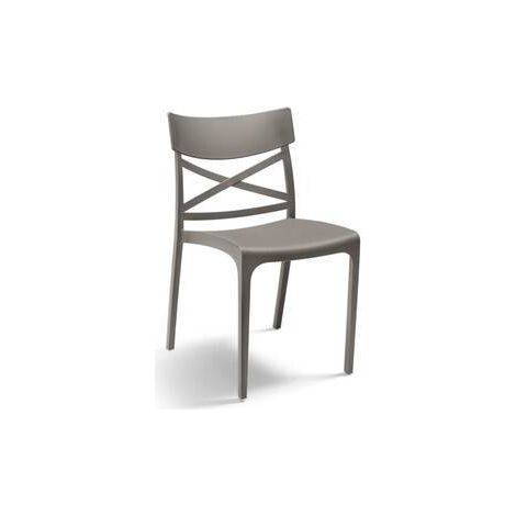 SEDIA IMPILABILE 46X54XH80CM TORTORA CROIX