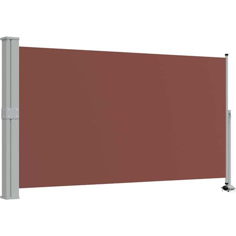 Auvent Marquise latéral rétractable de patio, Store Banne pour Jardin Balcon Terrasse, 140 x 300 cm Marron OIB6172E (1/4)