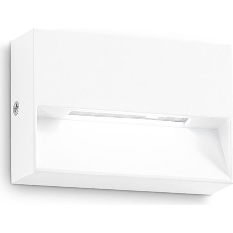 Applique Da Parete Contemporanea Dedra Alluminio Bianco Led 1,5W 3000K Ip65