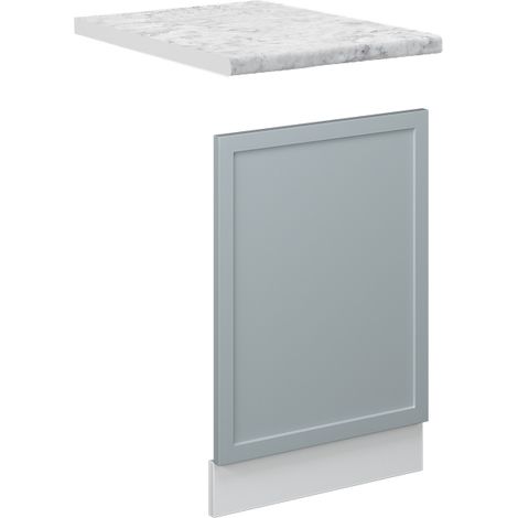 Panel frontal Fame-Line, Azul claro-gris, 45 cm , ET Mármol, Vicco