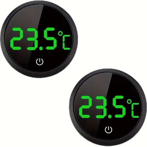 Lot de 2 thermomètres numériques LCD pour aquariums à tortues, terrariums et aquariums (1/5)