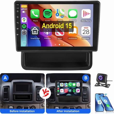 Autoradio Android 15 GPS WIFI BT pour Opel Vivaro A Renault Trafic 2010-2014 2+64G CAM (1/5)