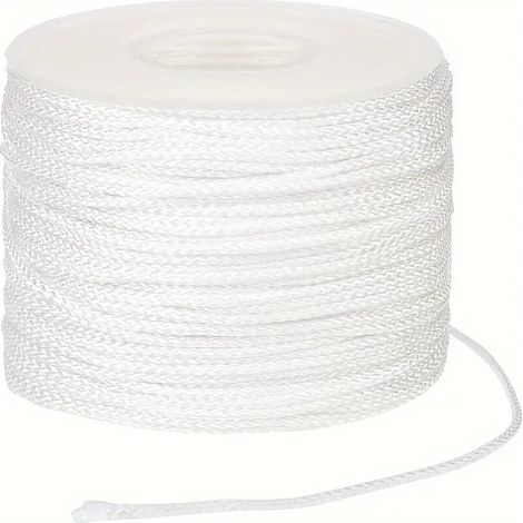 Weißes, geflochtenes Polyesterseil mit geringer Elastizität zum Aufhängen von Bilderrahmen, 22–84 kg – AquaForge (1/5)